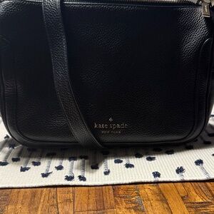 Kate Spade Black Pebbled Black Leather Purse